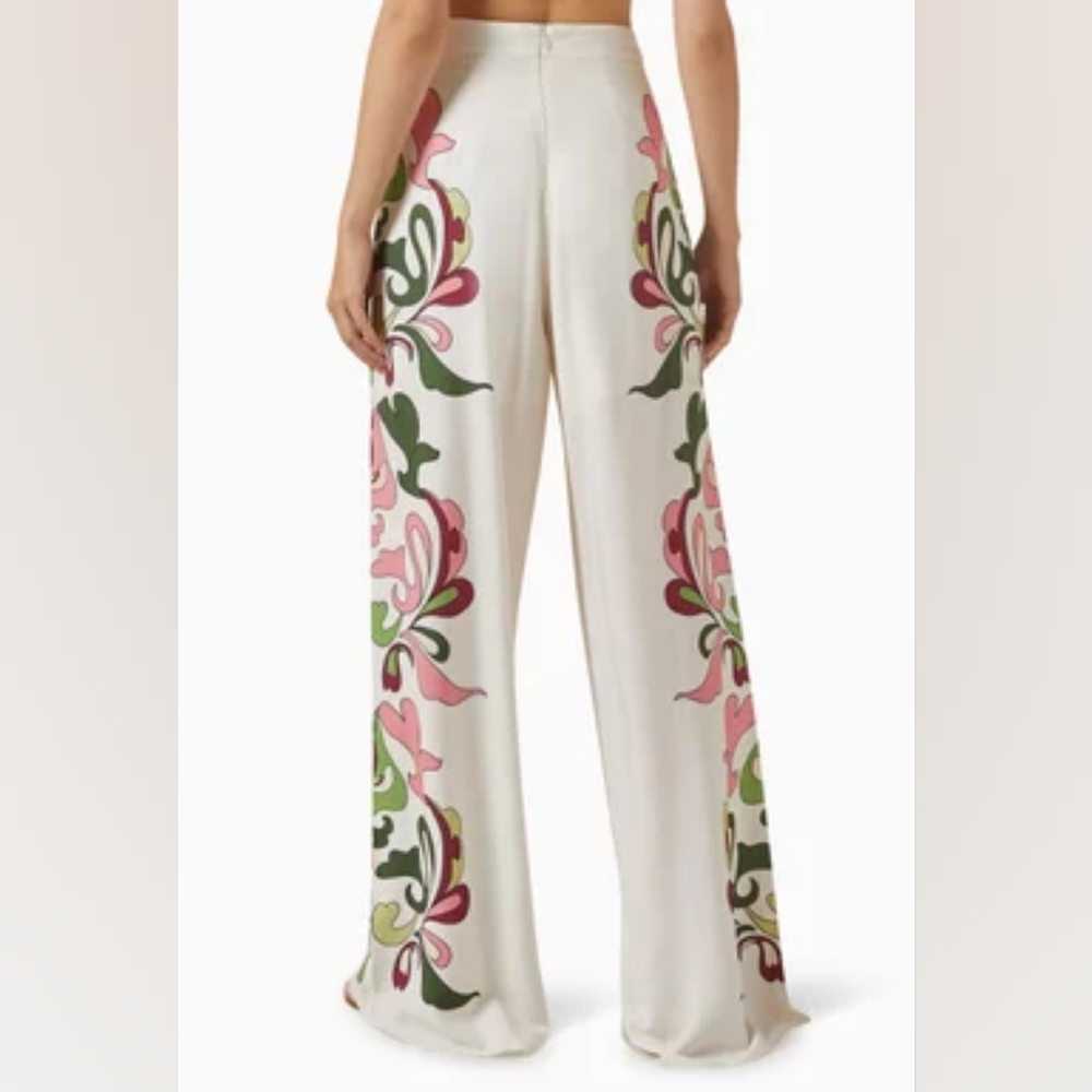 Adriana Degreas Wide-leg Pants NWT Sz 6 8 - Picture 6 of 7